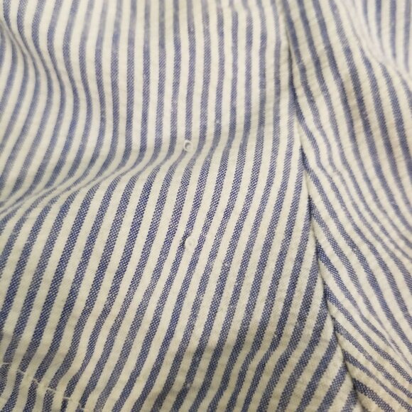 Tiny Tots 18M Blue White Stripe Bubble Romper Vintage 90s AHOY Nautical - Picture 6 of 6